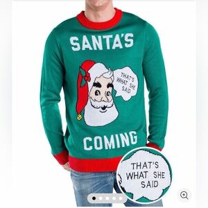 Tipsy elves Christmas sweater that’s what she said funny novelty large party